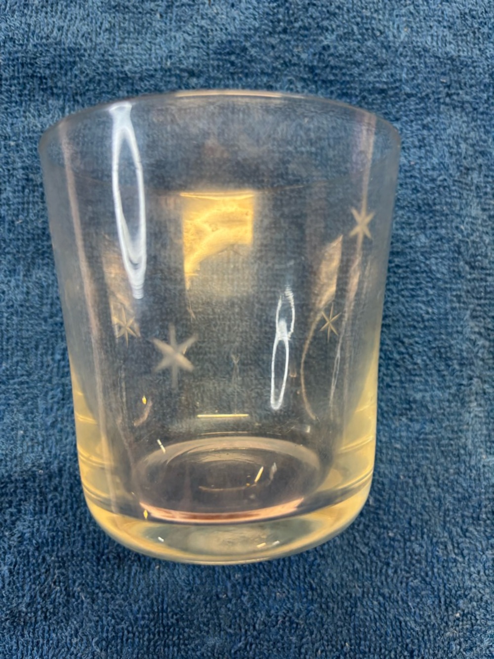📍Vintage MCM Starburst Etched Shot Glass